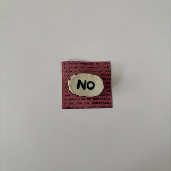 "No" Badge Ceramic Badge #2